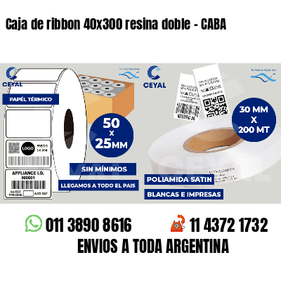 Caja de ribbon 40x300 resina doble - CABA