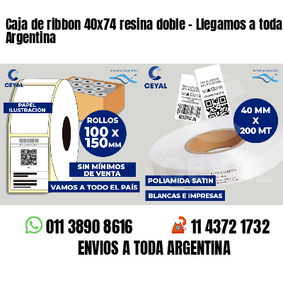 Caja de ribbon 40x74 resina doble - Llegamos a toda Argentina