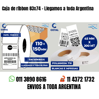 Caja de ribbon 83x74 - Llegamos a toda Argentina