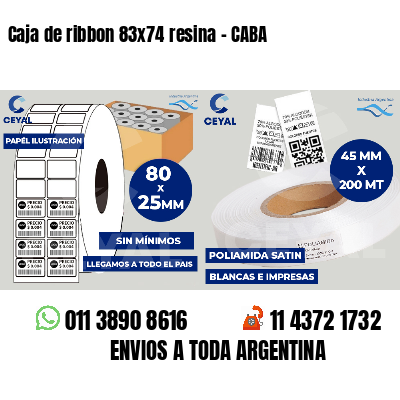 Caja de ribbon 83x74 resina - CABA