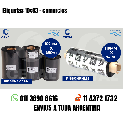 Etiquetas 10x83 - comercios