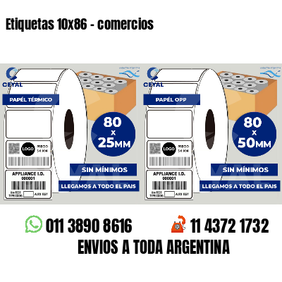 Etiquetas 10x86 - comercios