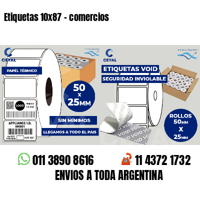 Etiquetas 10x87 - comercios