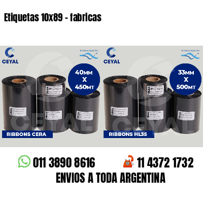Etiquetas 10x89 - fabricas