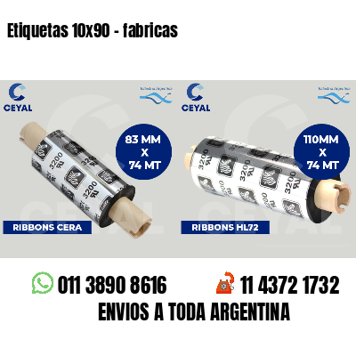 Etiquetas 10x90 - fabricas