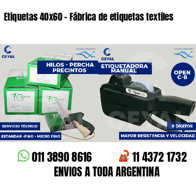 Etiquetas 40x60 - Fábrica de etiquetas textiles