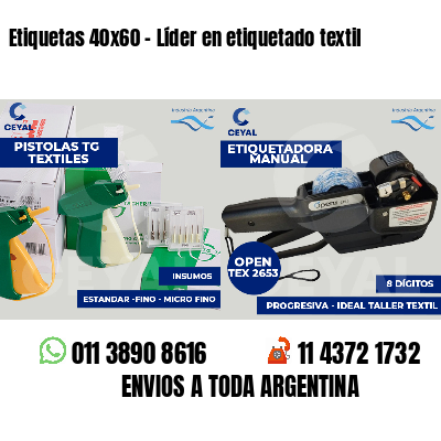 Etiquetas 40x60 - Líder en etiquetado textil