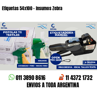 Etiquetas 54x100 - Insumos Zebra