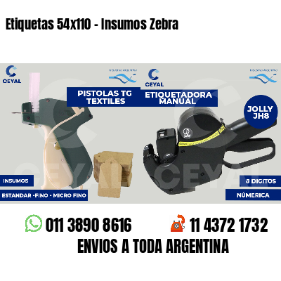 Etiquetas 54x110 - Insumos Zebra
