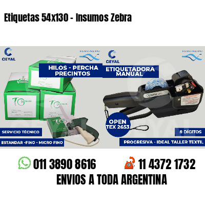 Etiquetas 54x130 - Insumos Zebra