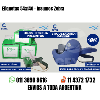 Etiquetas 54x140 - Insumos Zebra