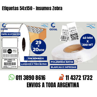 Etiquetas 54x150 - Insumos Zebra