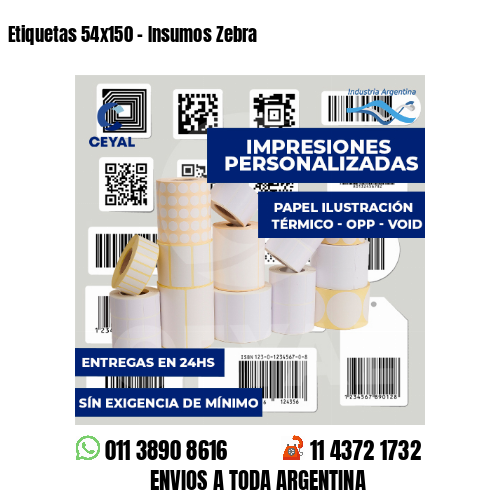 Etiquetas 54x150 - Insumos Zebra