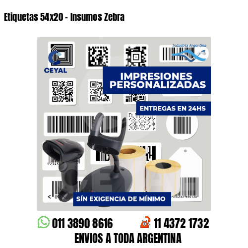 Etiquetas 54x20 - Insumos Zebra