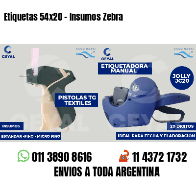Etiquetas 54x20 - Insumos Zebra