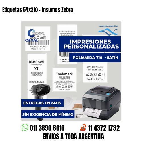 Etiquetas 54x210 - Insumos Zebra