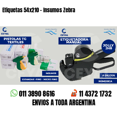 Etiquetas 54x210 - Insumos Zebra