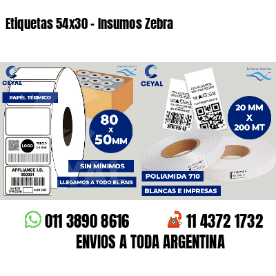 Etiquetas 54x30 - Insumos Zebra