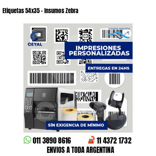 Etiquetas 54x35 - Insumos Zebra