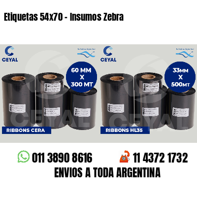 Etiquetas 54x70 - Insumos Zebra