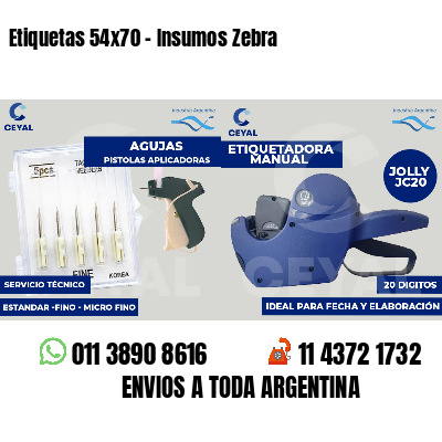 Etiquetas 54x70 - Insumos Zebra