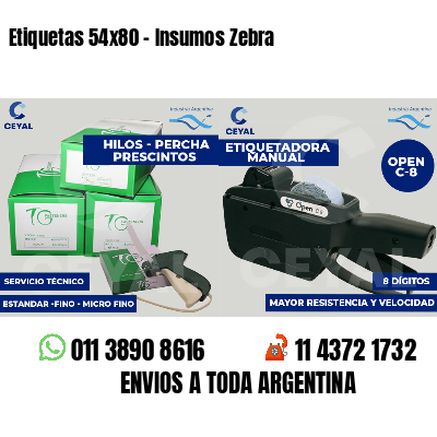 Etiquetas 54x80 - Insumos Zebra