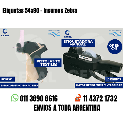 Etiquetas 54x90 - Insumos Zebra