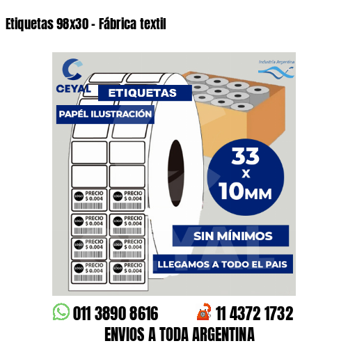 Etiquetas 98×30 – Fábrica textil
