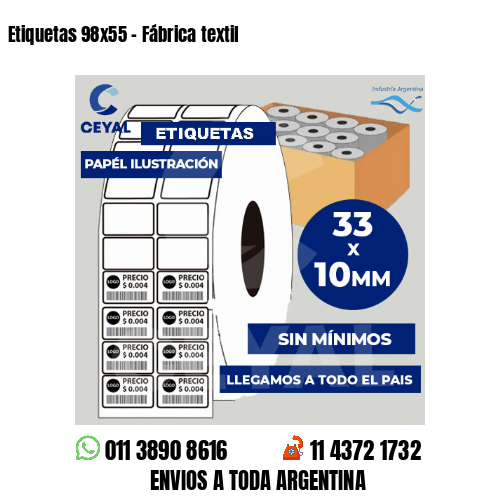 Etiquetas 98×55 – Fábrica textil