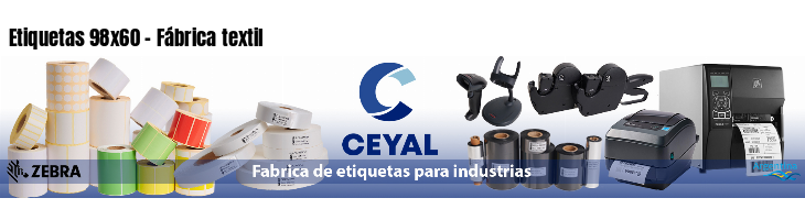 Etiquetas 98x60 - Fábrica textil