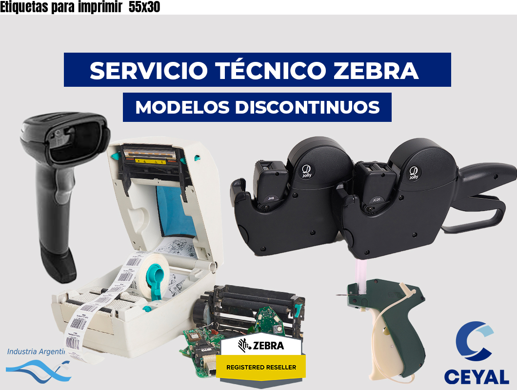 Etiquetas para imprimir 55x30