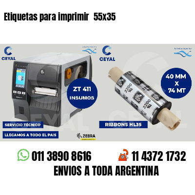 Etiquetas para imprimir 55x35