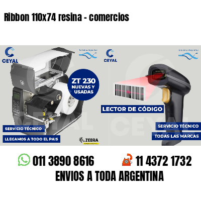 Ribbon 110x74 resina - comercios