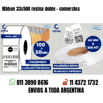 Ribbon 33x500 resina doble - comercios