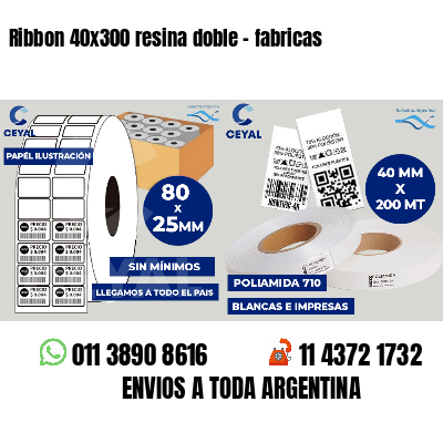 Ribbon 40x300 resina doble - fabricas