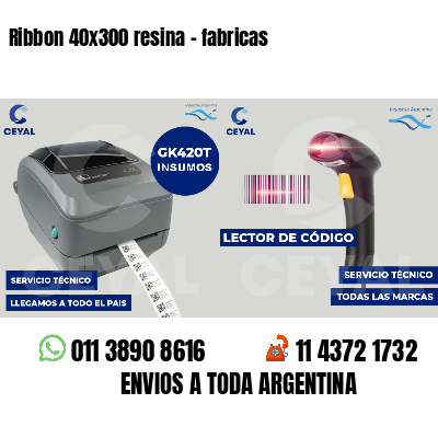 Ribbon 40x300 resina - fabricas