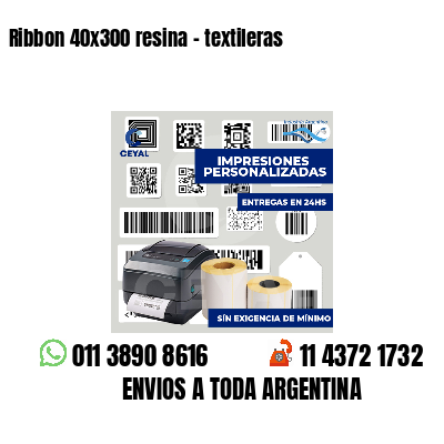 Ribbon 40x300 resina - textileras