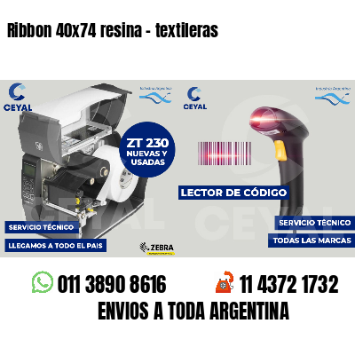 Ribbon 40x74 resina - textileras