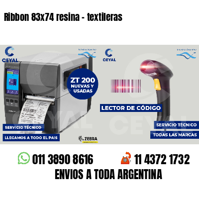 Ribbon 83x74 resina - textileras