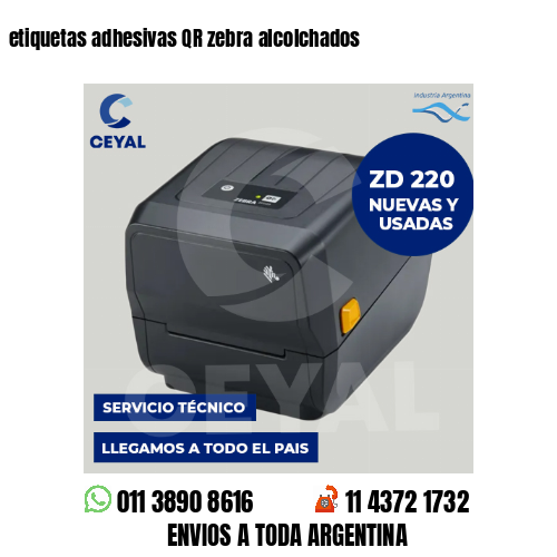 etiquetas adhesivas QR zebra alcolchados