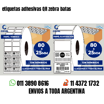 etiquetas adhesivas QR zebra batas