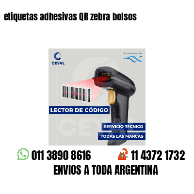 etiquetas adhesivas QR zebra bolsos