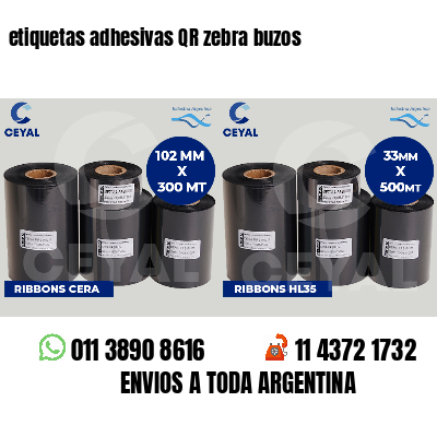 etiquetas adhesivas QR zebra buzos