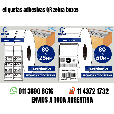 etiquetas adhesivas QR zebra buzos
