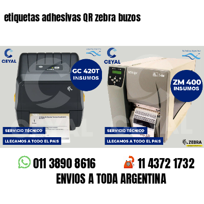 etiquetas adhesivas QR zebra buzos