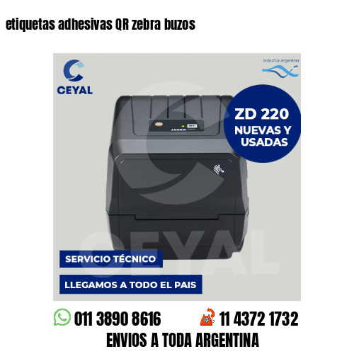 etiquetas adhesivas QR zebra buzos