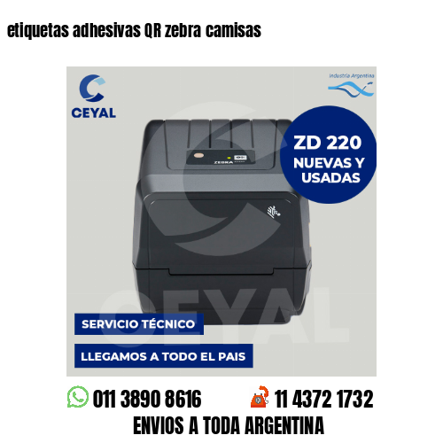 etiquetas adhesivas QR zebra camisas