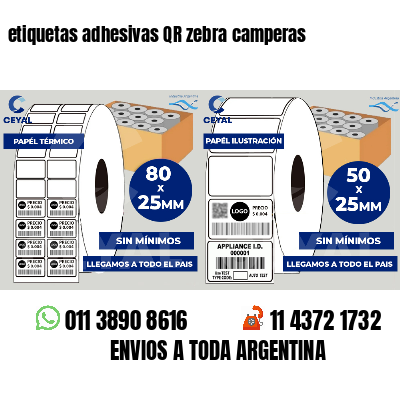 etiquetas adhesivas QR zebra camperas