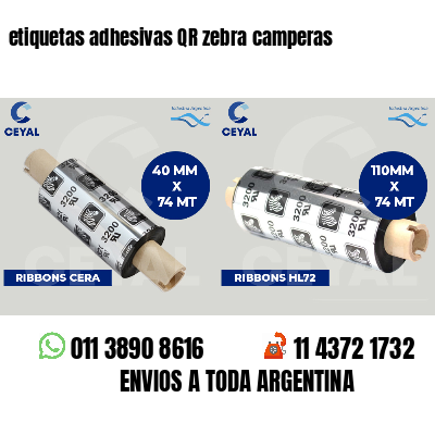 etiquetas adhesivas QR zebra camperas
