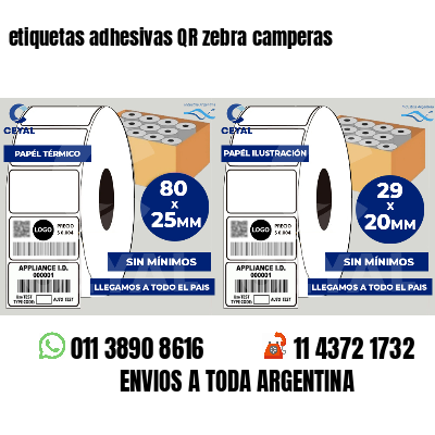 etiquetas adhesivas QR zebra camperas